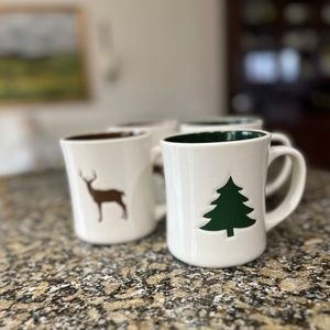 Set of 4 Starbucks Holiday mugs